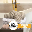 Kit Toalhas Premium Algodão Turco | Kit 10 Banhão + 10 Rosto (BRINDE)