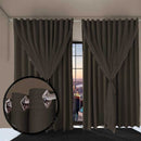 cortina blackout Ana quarto de janela 3,00 x 2,70 marrom