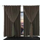 cortina blackout Ana quarto de janela 3,00 x 2,70 marrom