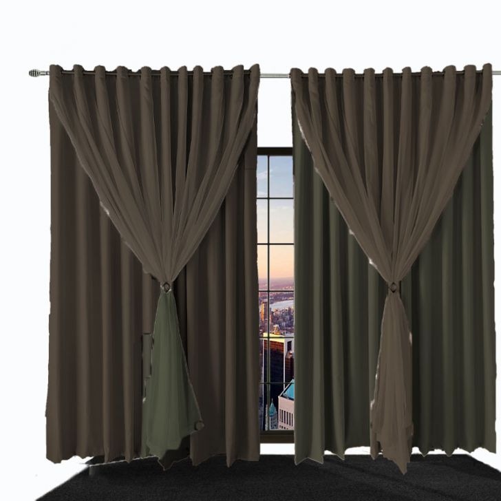 cortina blackout Ana quarto de janela 3,00 x 2,70 marrom