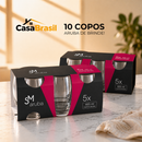 Kit com 15 Potes Herméticos de Vidro +10 Copos Aruba de Brinde
