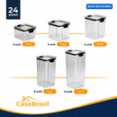 EcoLock™ - Kit Potes Herméticos Premium + Etiquetas e Caneta Marcadora de Brinde