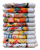 Kit 30 Panos De Prato Felpudo Estampado - Branco