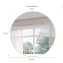Espelho Decorativo Queens 60x60 cm Off White