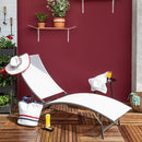 Espreguiçadeira de Alumínio Summer Off White e Marrom