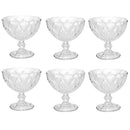 Jogo de 6 Taças Diamond Lyor para Sobremesa 250ml Transparen