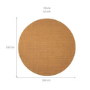 Tapete Natural Redondo Sisal (150x150cm) Mesclado