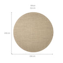Tapete Natural Redondo Sisal (150x150cm) Polar