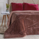 Edredom Casal Plush Sense New Dupla Face Toque Flannel Cognac