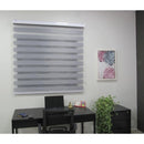 Persiana Rolo Double Vision Zebra 140larg x 160alt Cinza com bando