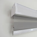 Persiana Rolo Double Vision Zebra 140larg x 160alt Cinza com bando