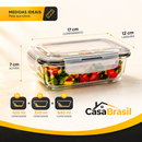 Kit com 15 Potes Herméticos de Vidro +10 Copos Aruba de Brinde